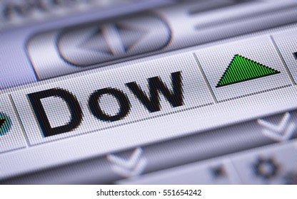 The Dow Jones Industrial Average. Up. 