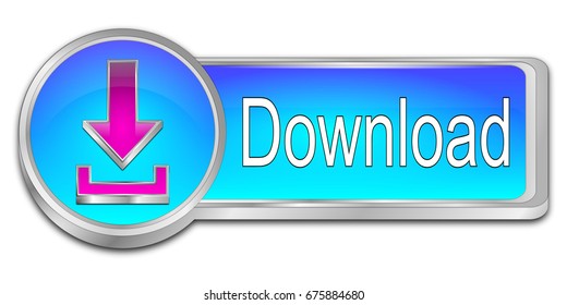 Download button - 3D illustration - Powered by Shutterstock