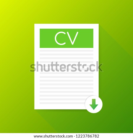 download cv button downloading document concept stock illustration