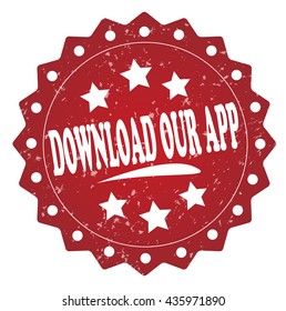 Download Our App Grunge Stamp