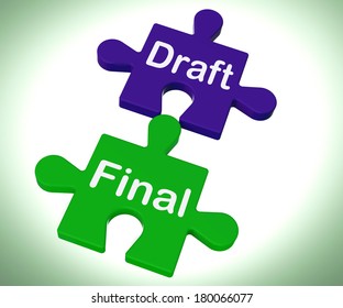 Draft Final Puzzle Showing Write And Rewrite