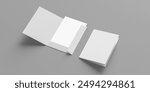 Draft folder mock up. Reinforced folder mock up isolated on white background. 3D illustration