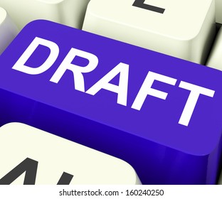 Draft Key Showing Outline Document Or Letter