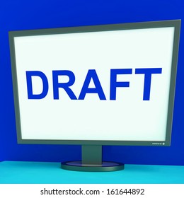 Draft Screen Showing Outline Documents Or Letter Online
