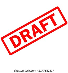draft stamp sign. draft grunge rubber stamp on white background. flat style.