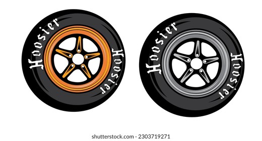 Draft wheel, white background, illustration
