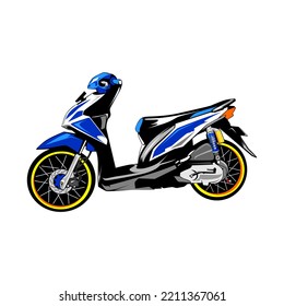 Drag Race Motorcycle Design Drawing Illustration Fit For T-shirts, Posters, Banners, Hats