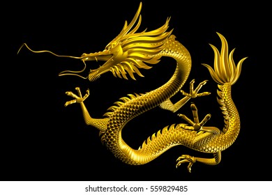 3d Rendering Golden Chinese Glow Dragon Stock Illustration 2030411498 ...