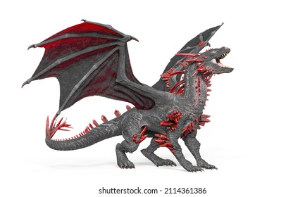 dragon is angy, 3d illustration