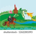 dragon attacks the kingdom