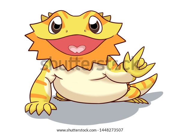 Dragon Character Cartoon Lizard Stock Illustration 1448273507