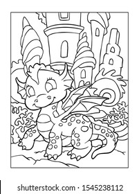 Dragon Coloring Page For Kids