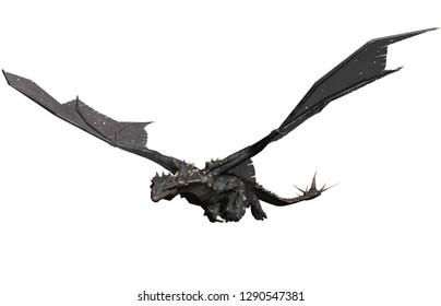 3d Rendering Fantasy Dragon Isolated On Stock Illustration 1260009292