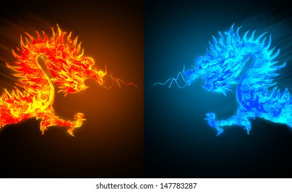 dragon fire versus ice dragon