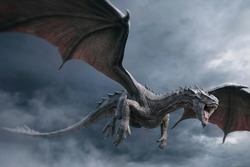 Dragon Flying In The Sky 3d Illustration