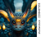 Dragon magical realm photo illustration ultra realistic.