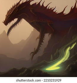 Dragon Roar In The Fantasy World