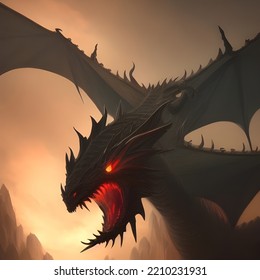 Dragon Roar In The Fantasy World