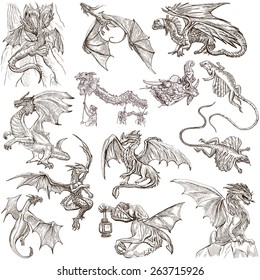 Dragon Drawing Images Stock Photos Vectors Shutterstock