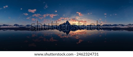 Similar – Foto Bild Matterhorn and Dente Blanche from Riffelsee mountain lake