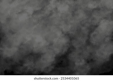 A dramatic and atmospheric black and white texture resembling a stormy sky filled with swirling clouds, a smoky and textured effect, ideal for adding text or other design elements