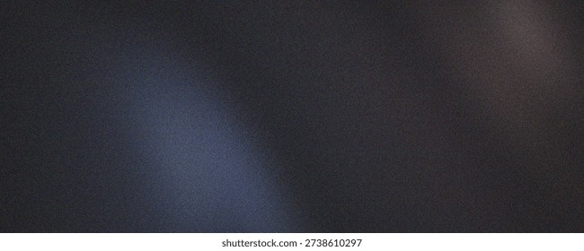 Dramatic diagonal cool light beam across black grainy texture. Modern artistic background with filmic noise and subtle purple color transitions.