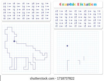 Graphic Dictation Umbrella Kindergarten Educational Game Stock Vector ...