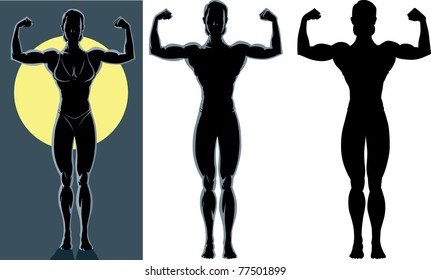 Outline Female Bodybuilder Images Stock Photos Vectors Images, Photos, Reviews