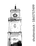 Drawing of the clock tower