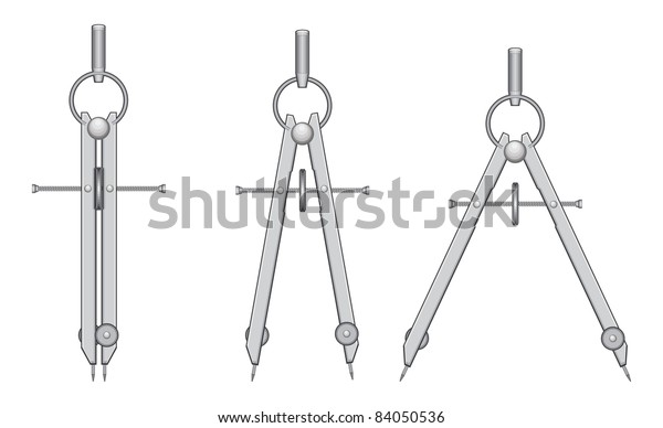 図面コンパス は 作図と製図に使用するコンパスの図です のイラスト素材