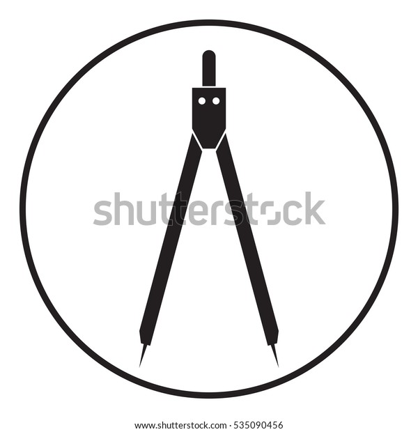 Drawing compass symbol for\
download. Vector icons for video, mobile apps, Web sites and print\
projects