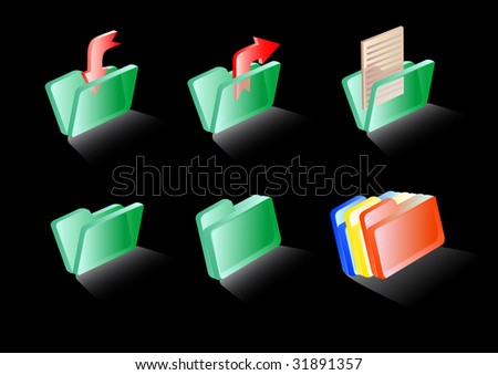 drawing computer icons glass folders documents stock illustration