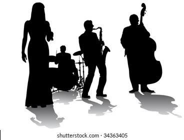 Jazz Singers Silhouette Images Stock Photos Vectors Shutterstock