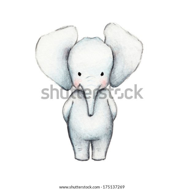 かわいい象の絵 のイラスト素材
