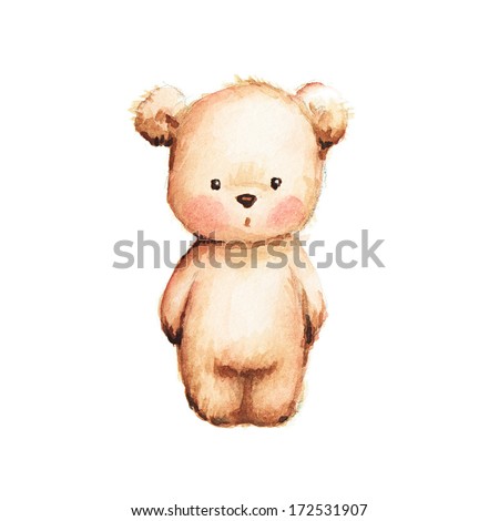 Drawing Cute Teddy Bear em ilustração stock 172531907 - Shutterstock