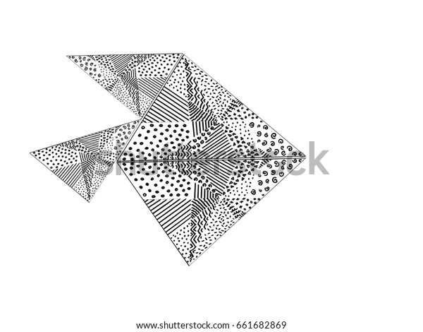 Drawing Fish Geometric Shapes Stock Illustration