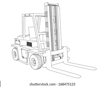 How To Draw A Forklift