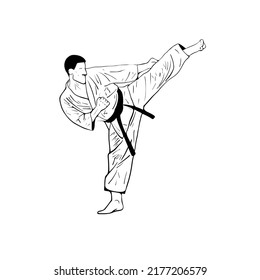 761 Karate kick sketch Images, Stock Photos & Vectors | Shutterstock