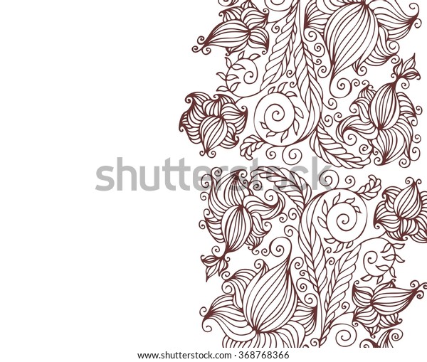 Drawing Graphics Floral Pattern Design Floral Stock Illustration