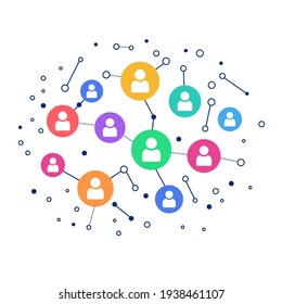 Drawing illustrating a network of stakeholders