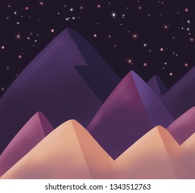 Drawing Mountain Landscape