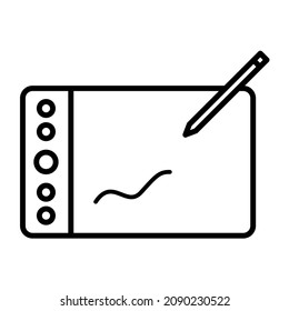 drawing pad icon on white isolated background
