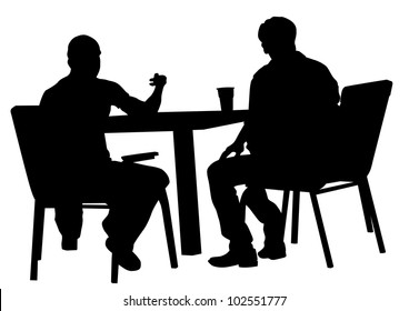 12,205 People Sitting Table Silhouettes Images, Stock Photos & Vectors ...