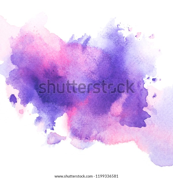 Drawing Purple Watercolor Stock Illustration 1199336581