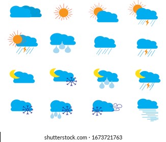 Drawing Showing Weather Conditions Stock Illustration 1673721763 ...