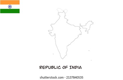 Drawing Shows Map Republic India 260nw 2137840535 