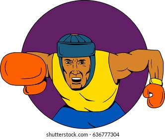 Drawing Sketch Style Illustration Amateur Boxer Stock Illustration ...