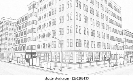 Drawing small town Concept