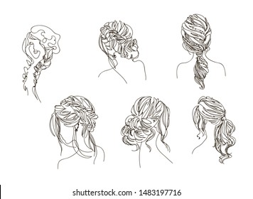 Hairstyle Pigtails Stock Illustrations Images Vectors