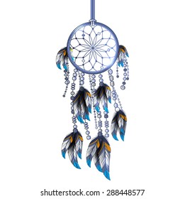 Hand Drawn Watercolor Dream Catcher Eagle Stock Illustration 434223199